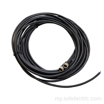 M8 မြို့ပတ်ရထား 3pin cable sensor plug ကို cable